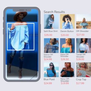 example product visual search blue shirt