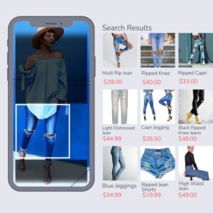 example product visual search blue shirt